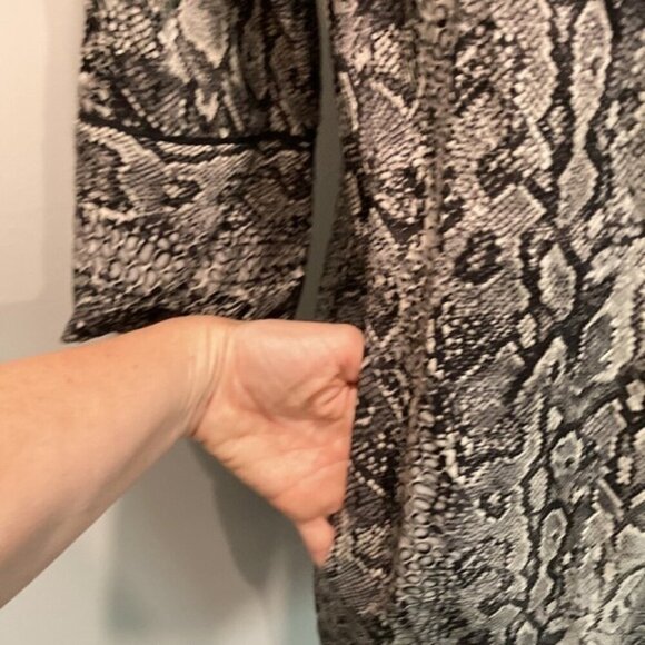 BCBGMAXAZRIA Snakeskin Silk Long Sleeve Dress - Picture 9 of 14